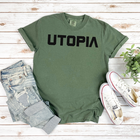 Utopia Zero | Moss Tee